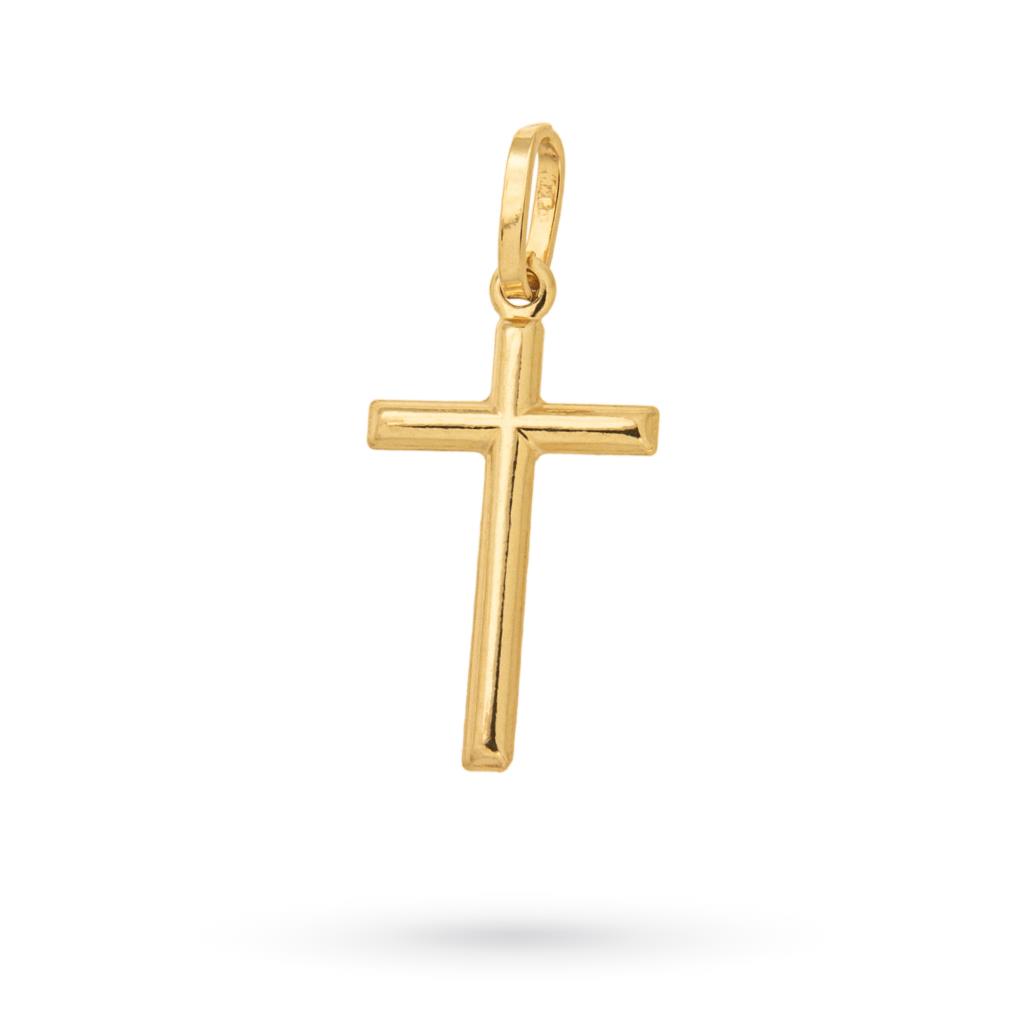 18kt yellow gold cross polished - LUSSO ITALIANO