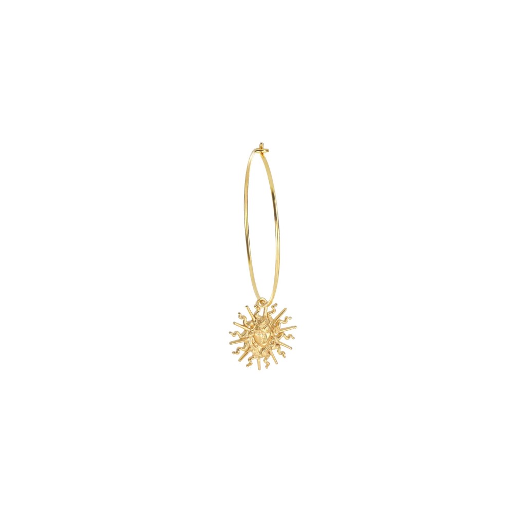 Maman et Sophie ORVIA35SO Sun Earring in 925 Silver with Gold Plated Finish - MAMAN ET SOPHIE