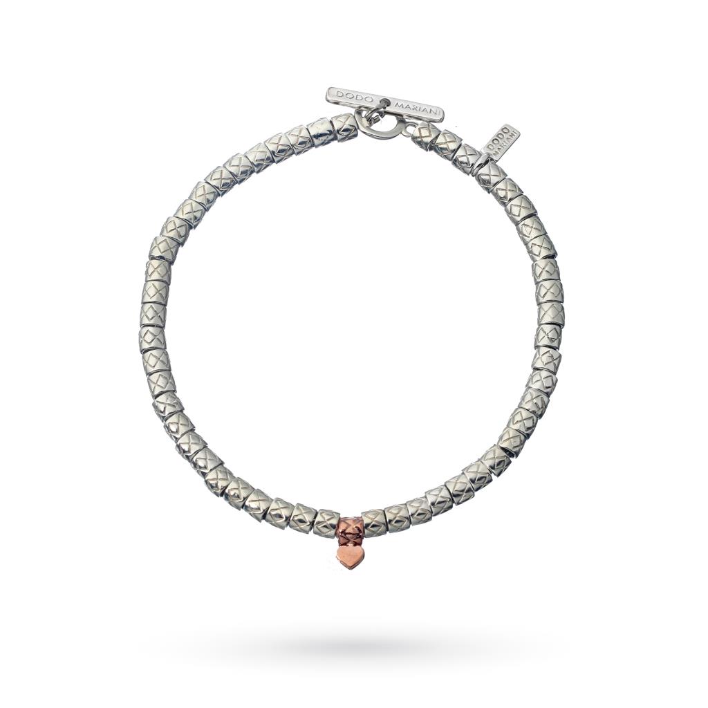 Dodo Mariani bracelet in silver heart rose gold - DODO MARIANI