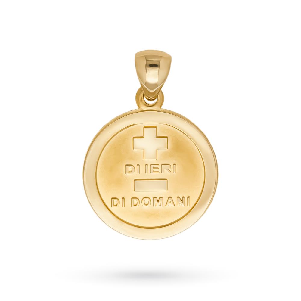 18kt yellow gold Unoaerre Medal of Love pendant - UNOAERRE