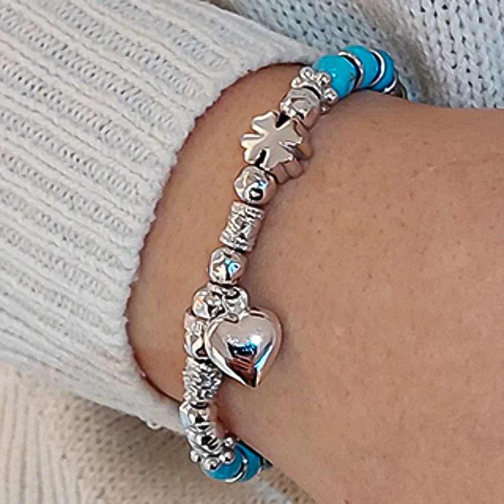  Bracciale donna aulite, cuore e quadrifoglio 16+3 cm - MARIA CRISTINA STERLING