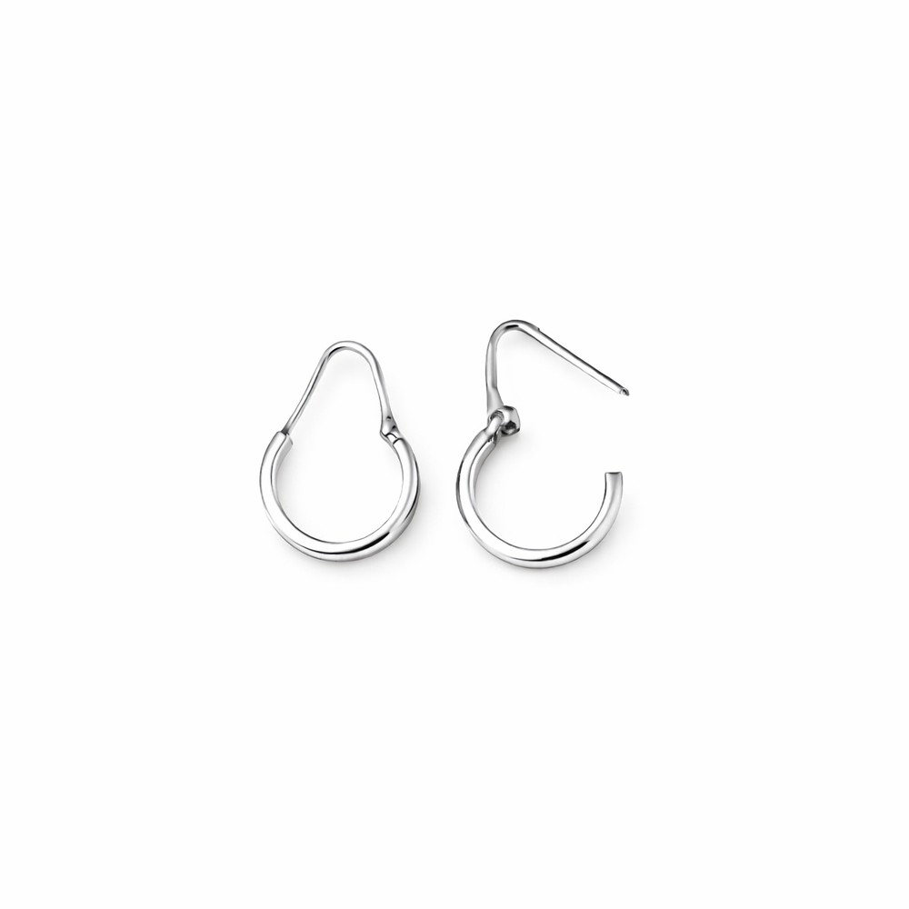 18kt white gold hook earrings