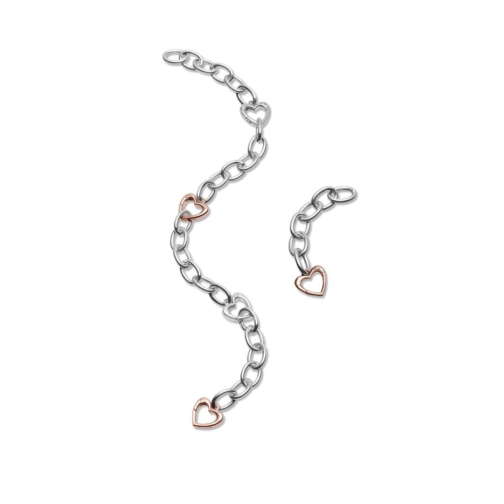  Link charm bracelet leBebe in 925 sterling silver and 9kt rose gold - LE BEBE