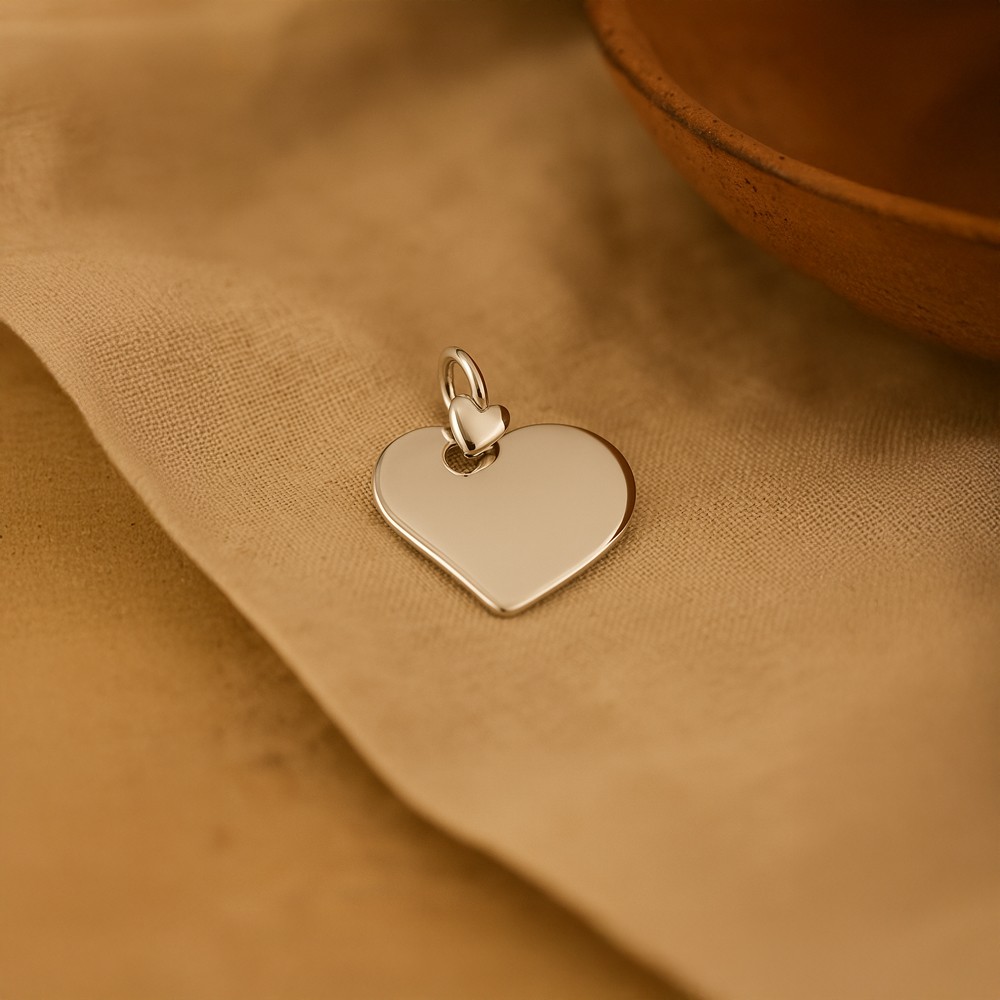 Ciondolo cuore laterale argento Dodo Mariani 15x15 mm - DODO MARIANI