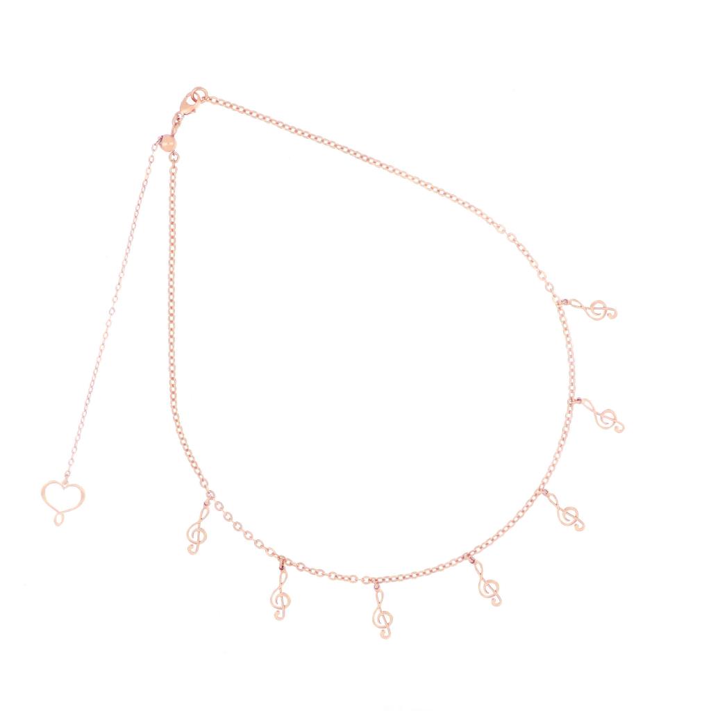 Girocollo chiavi violino pendenti rosa Maman et Sophie GHVIO7CHRO - MAMAN ET SOPHIE