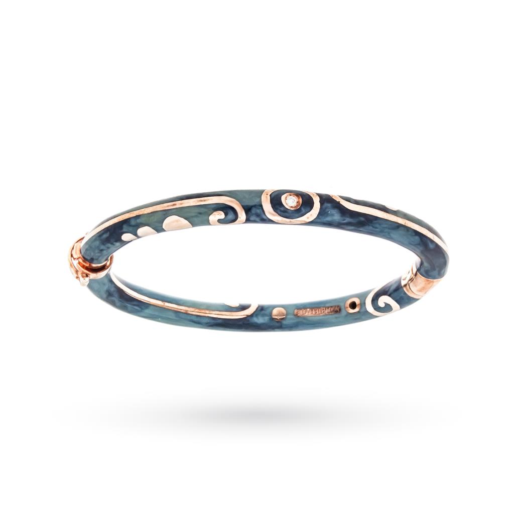 Nouvelle Bague turquoise enamel bracelet with diamond - LA NOUVELLE BAGUE