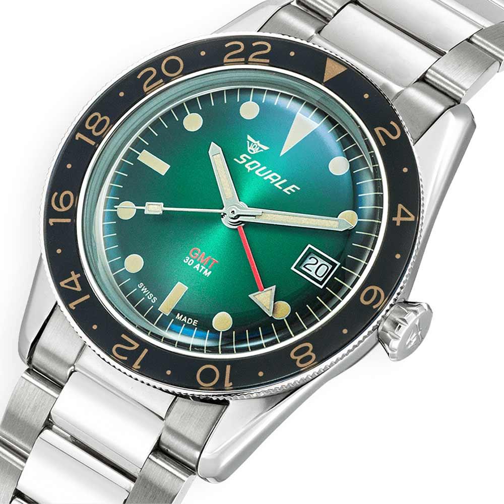 Squale Sub-39 GMT Vintage Green SUB-39GMGR.BR22 40,50 mm - SQUALE