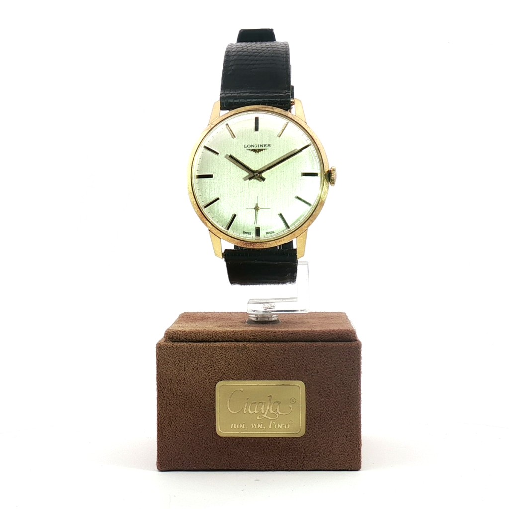  Longines Oro giallo 18kt Manuale Silver 35 mm - LONGINES