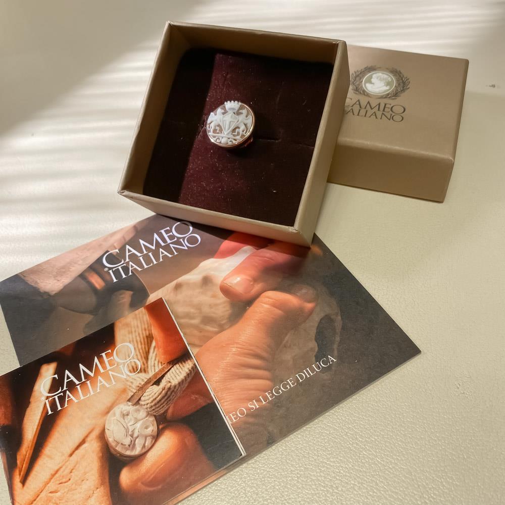  Spilla rever Genova cammeo Stemma araldico citt&agrave; - CICALA