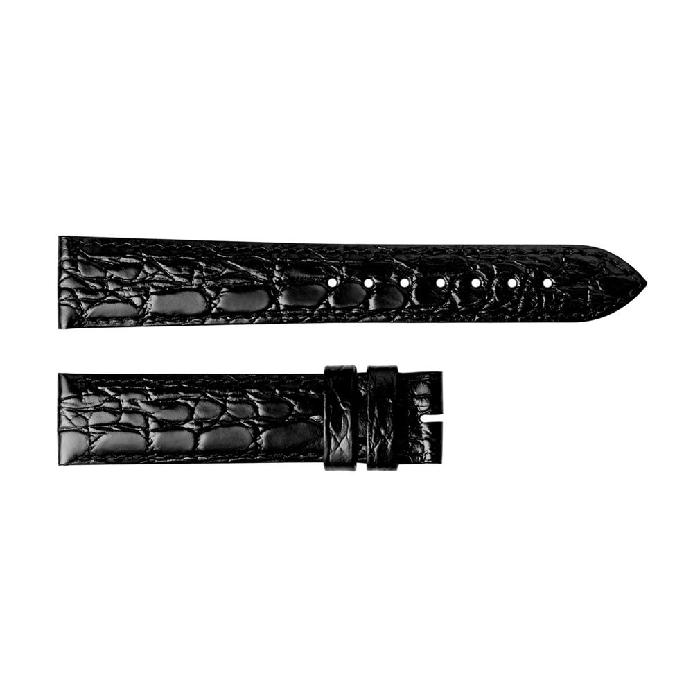 Cinturino originale Longines imitazione coccodrillo nero 18mm Extra Lungo - LONGINES