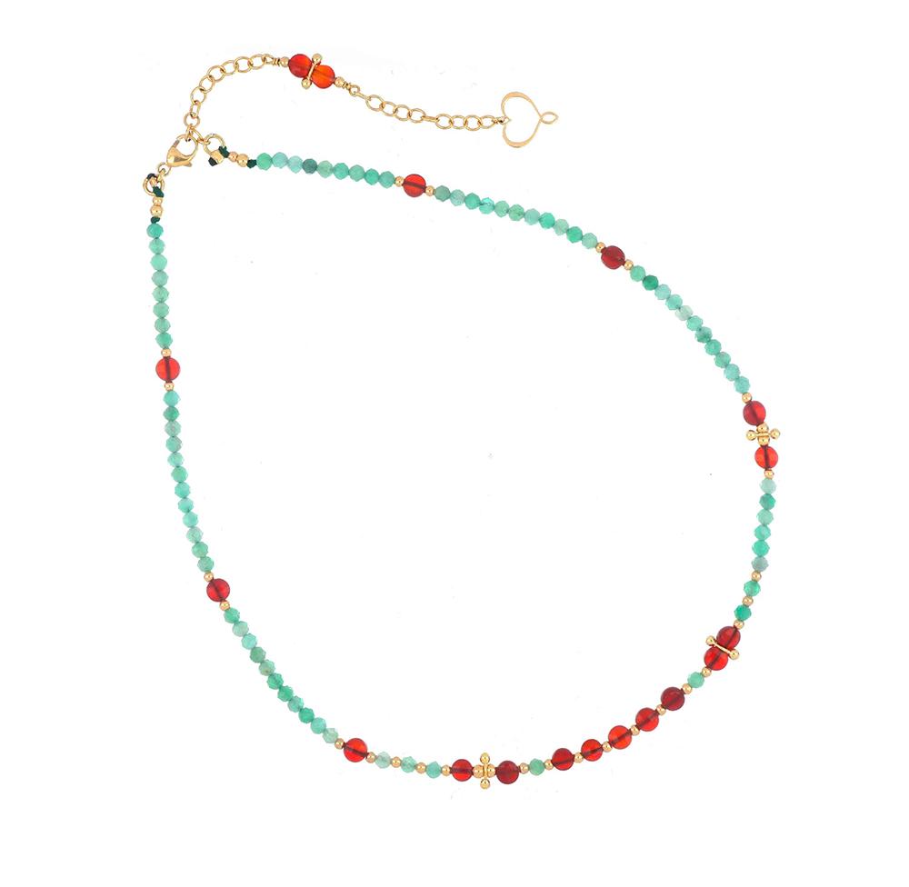 Mia Africa Emerald And Cornelian Necklace GCISF2SMCO - MAMAN ET SOPHIE