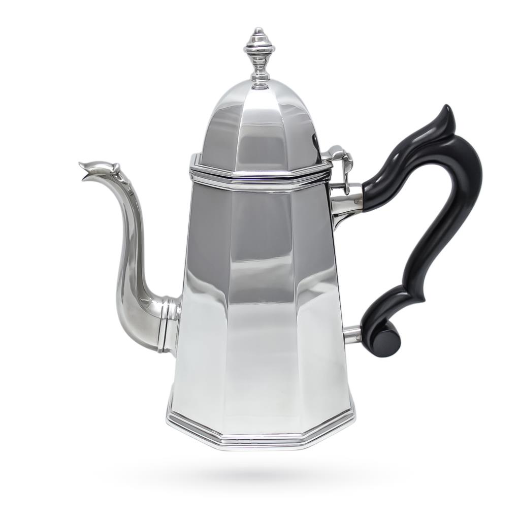  Servizio 4 pezzi caffe tè ottagonale in argento 800 - SCHIAVON