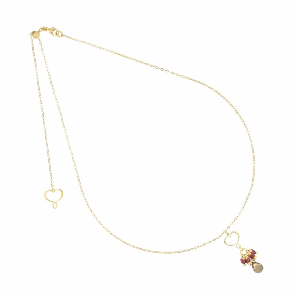 Girolocco Frange Granato Rubino e goccia di quarzo Maman et Sophie - MAMAN ET SOPHIE