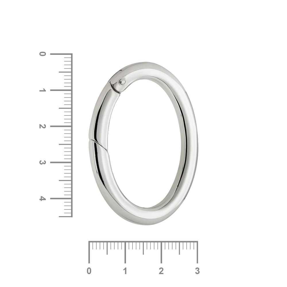  Oval silver key ring 30x45 mm - LUSSO ITALIANO