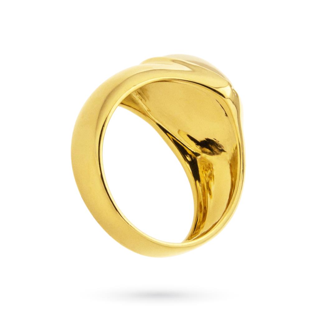  Anello perla cuore fascia oro giallo 18kt - MIKAWA