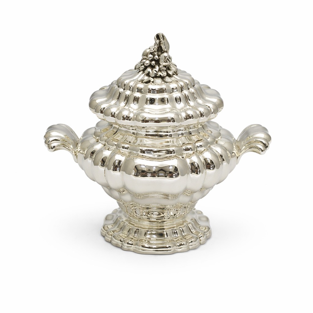  Antico servizio da t&egrave; 4 pezzi in argento 800, CESA - CESA 1882