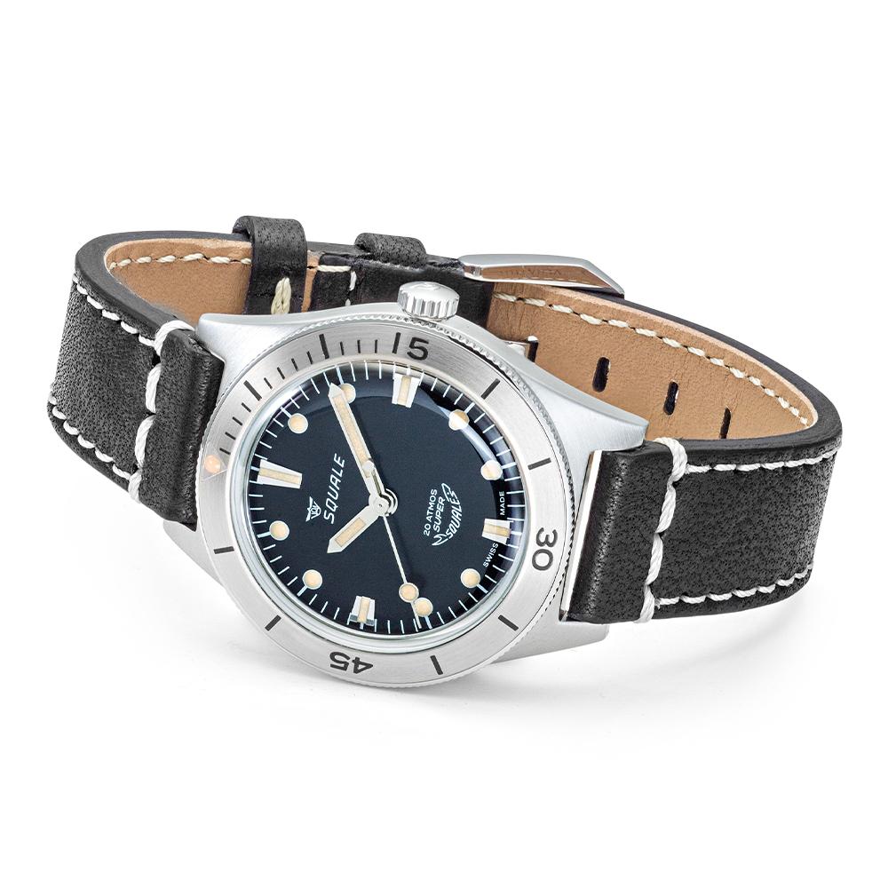  Super-Squale Sunray Black Leather SUPERSSBK.PN 38,00 mm - SQUALE