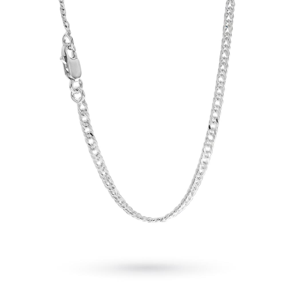Catenina maglia groumette argento 60cm - LUSSO ITALIANO