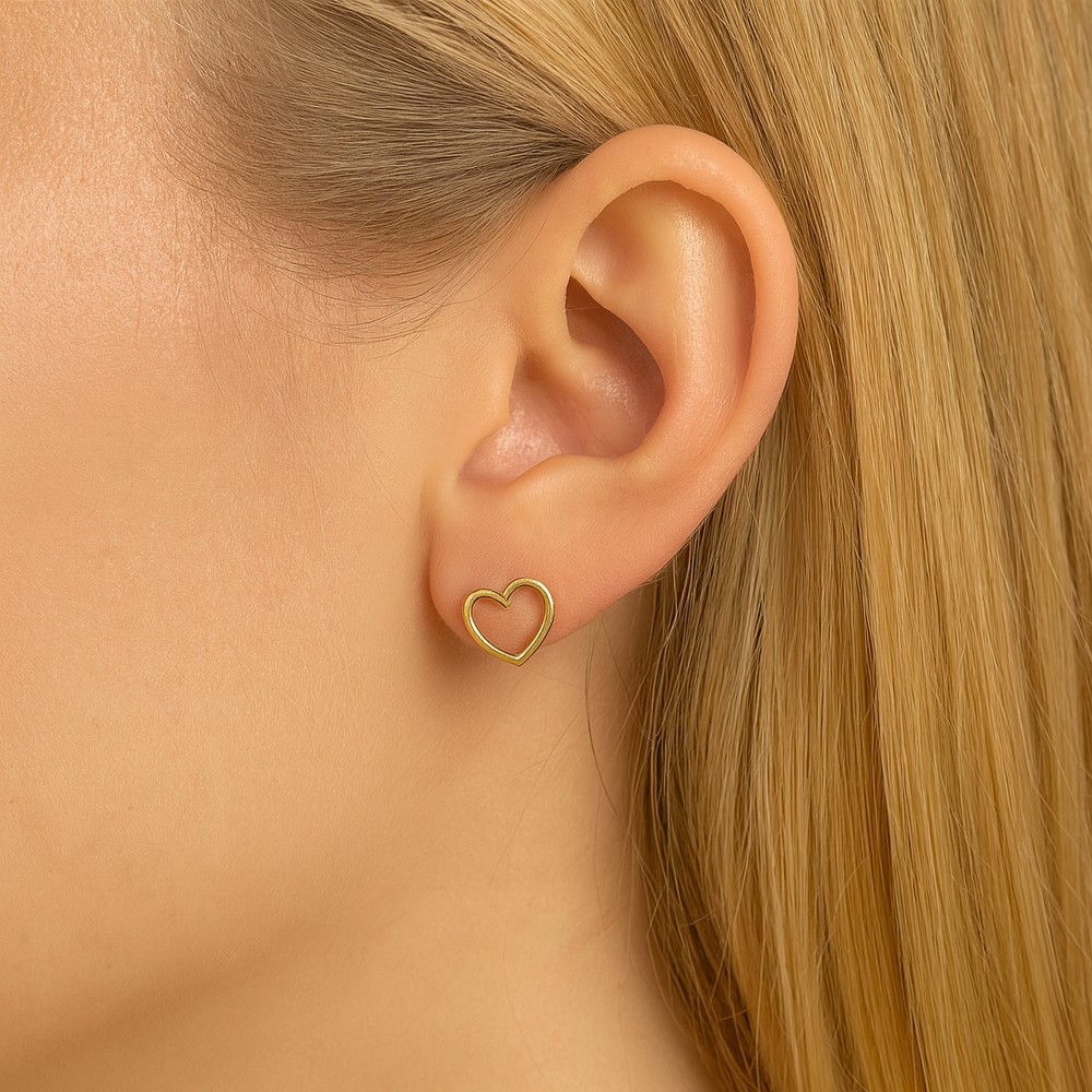 Discover our 18kt Gold Heart Earrings in 18kt Gold - LUSSO ITALIANO