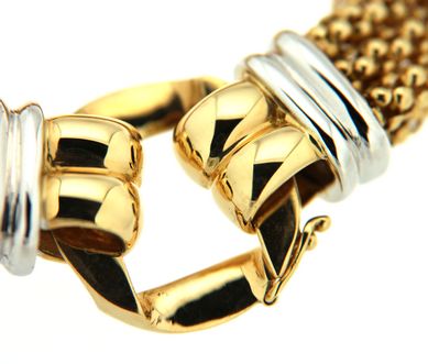  Bracciale in oro giallo con 6 fili e nodo centrale - LUSSO ITALIANO