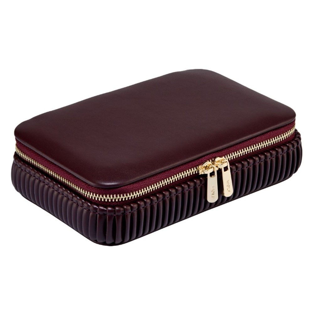  Astuccio per gioielli Wolf Bella Zip Case Bordeaux - WOLF