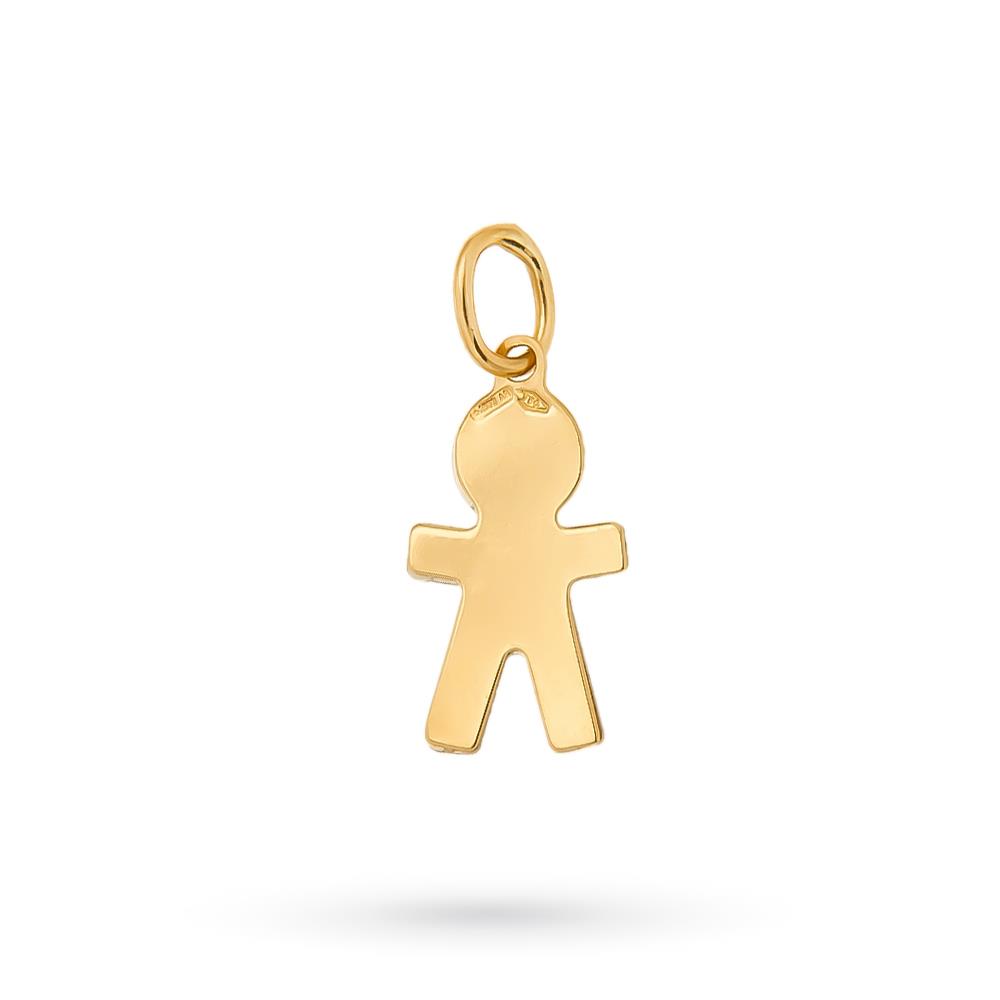 Ciondolo bimbo vestitino oro giallo bianco 18kt - LUSSO ITALIANO