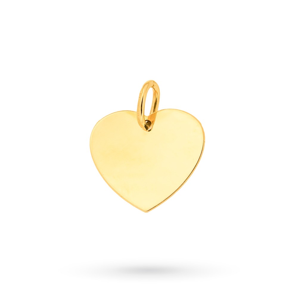Ciondolo cuore oro giallo 18kt personalizzabile - LUSSO ITALIANO