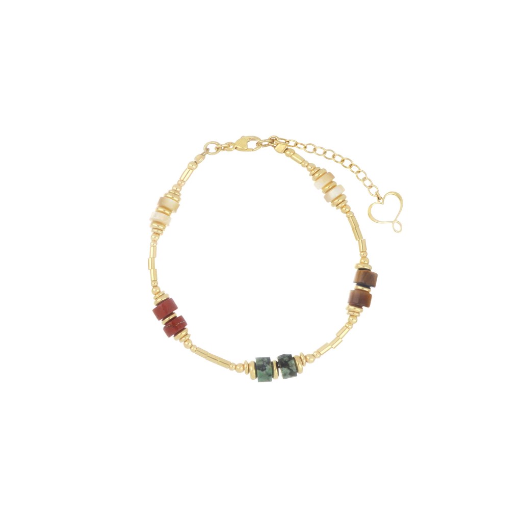 Maman et Sophie BRUSA6BWMX Mother Earth Bracelet 925 Silver Gold Plated - MAMAN ET SOPHIE