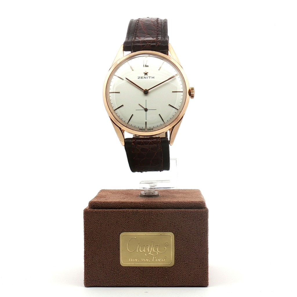  Zenith Oro rosa 18kt Manuale Silver 35 mm - ZENITH