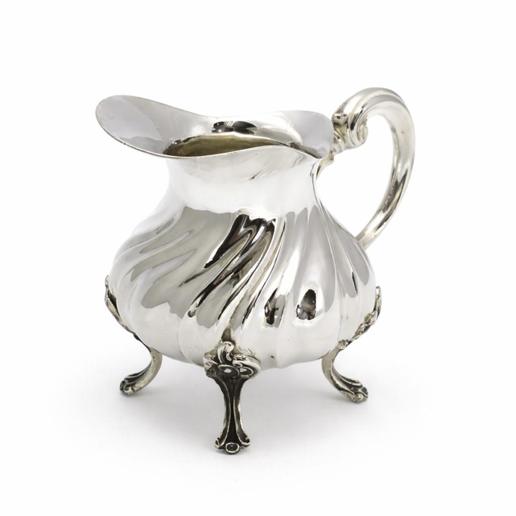 Twisted design creamer 800 silver, 1960s - 