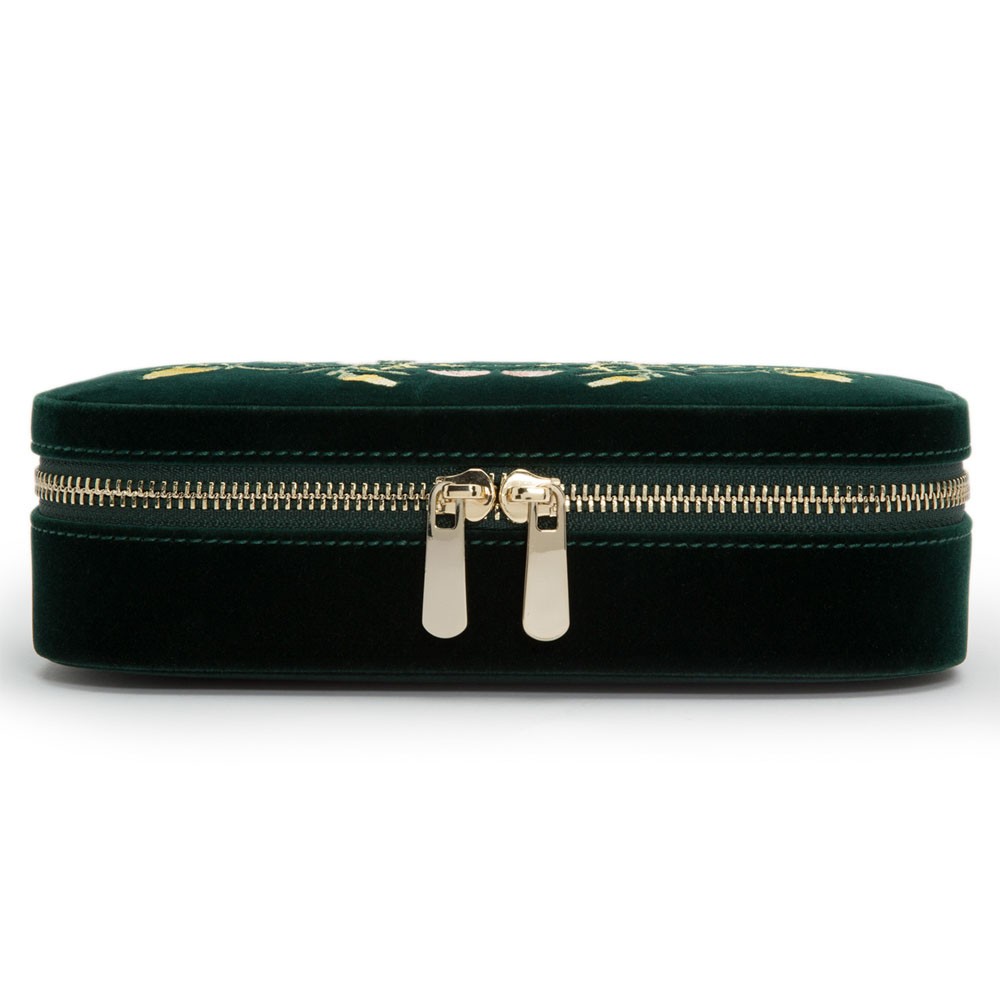  Wolf Travel Zip Jewellery Case - Forest Green - WOLF