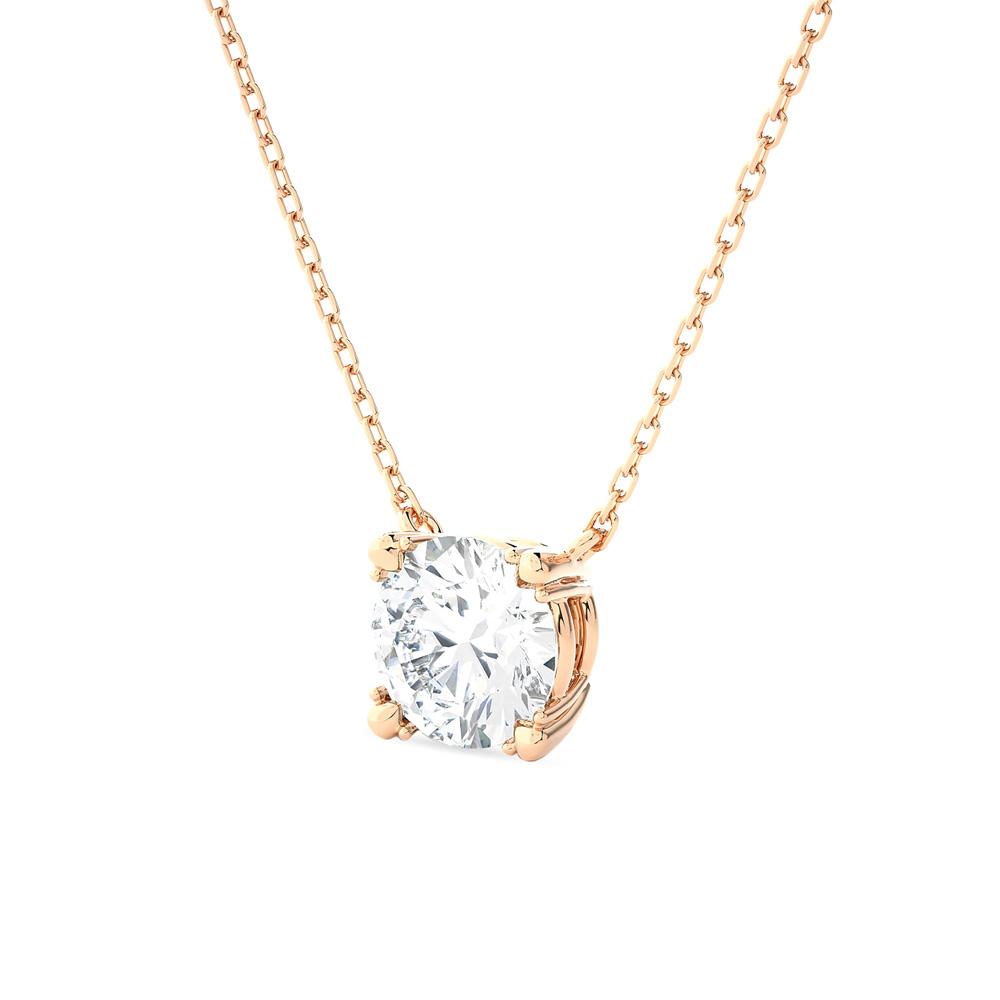  Rose gold choker with 1 carat Lab-Grown diamond - AMA