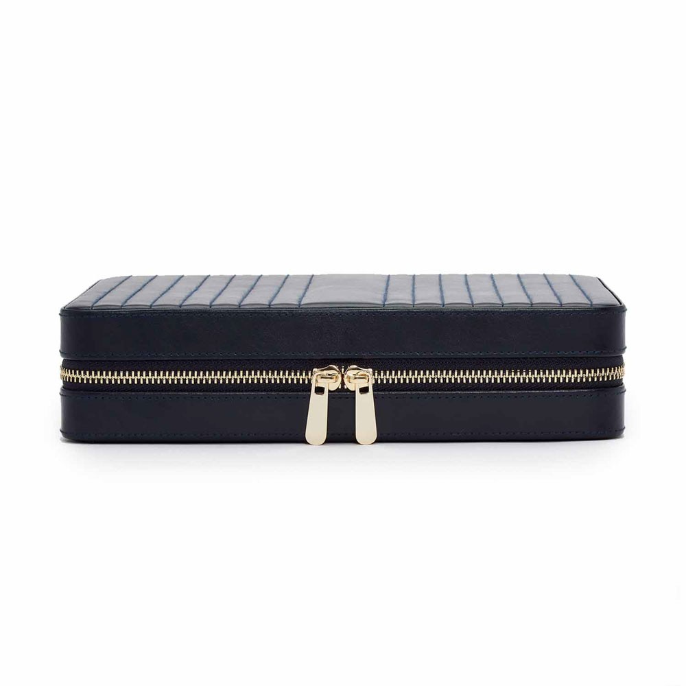  Wolf Large Zip Jewellery Case - Navy - WOLF