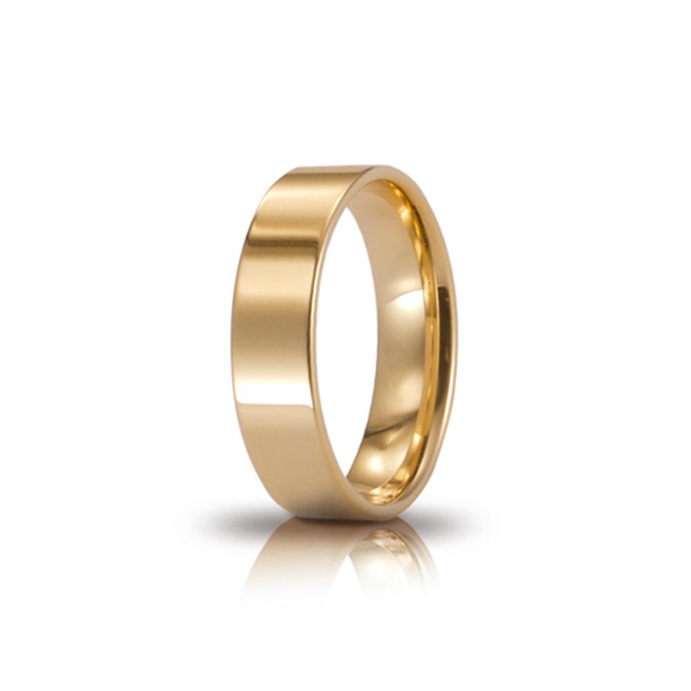 Wedding ring Circles of Light mm.5.0 in yellow gold size 10 - UNOAERRE
