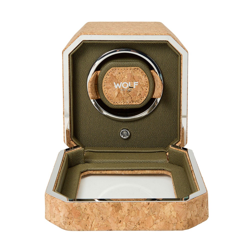  Wolf Single Watch Winder - Natural Cork - WOLF