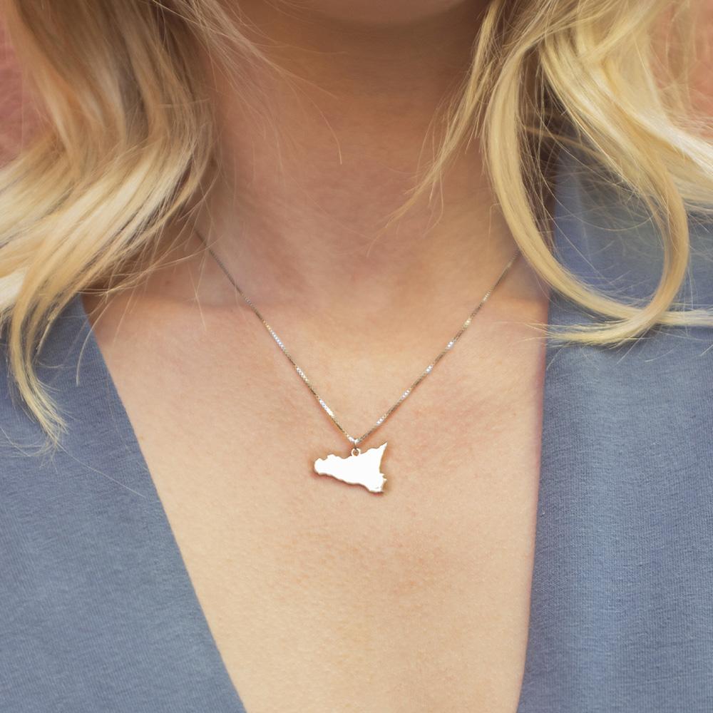  Ciondolo regione Sicilia in argento 925 - CICALA