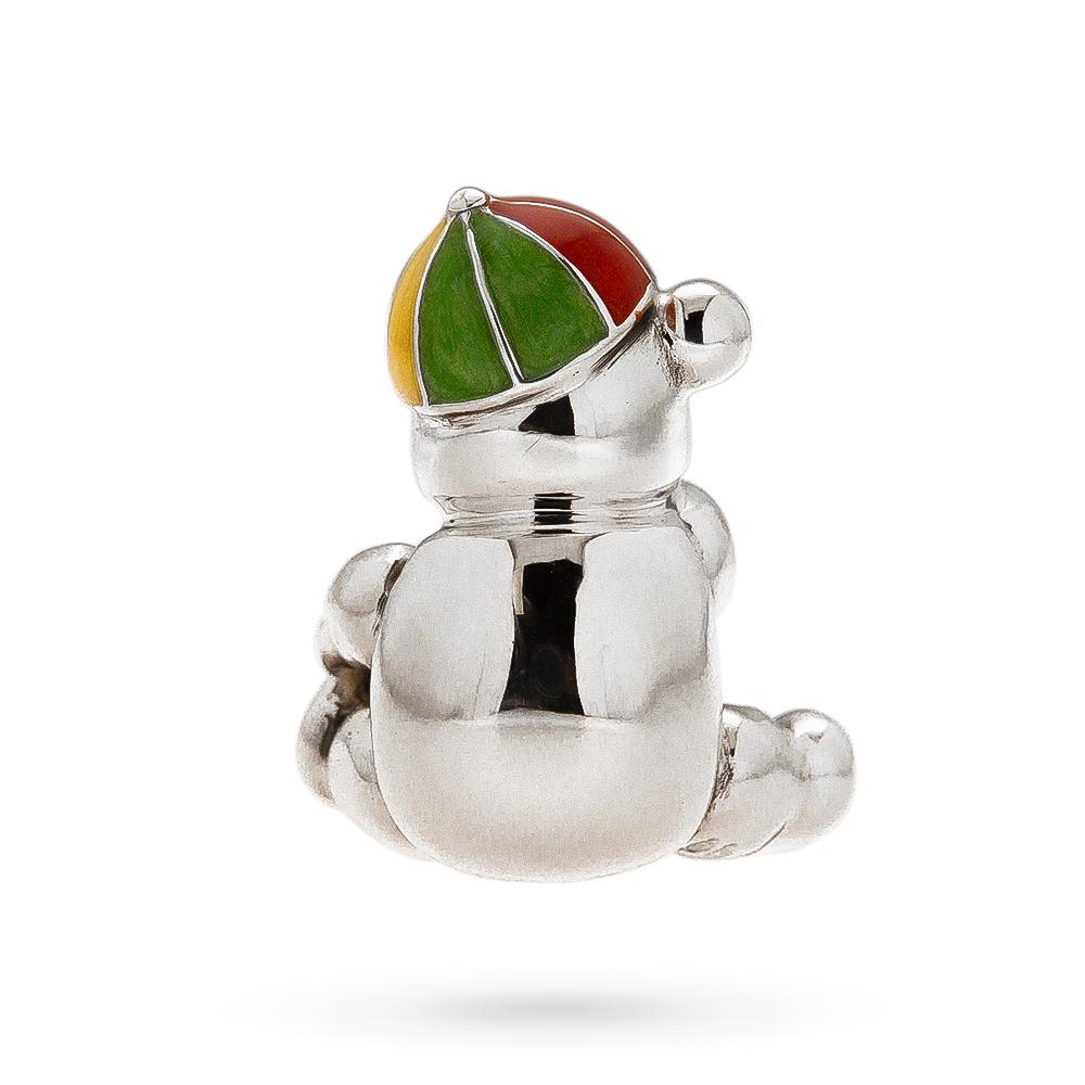  Bear colored hat ornament 925 silver enamel - SATURNO