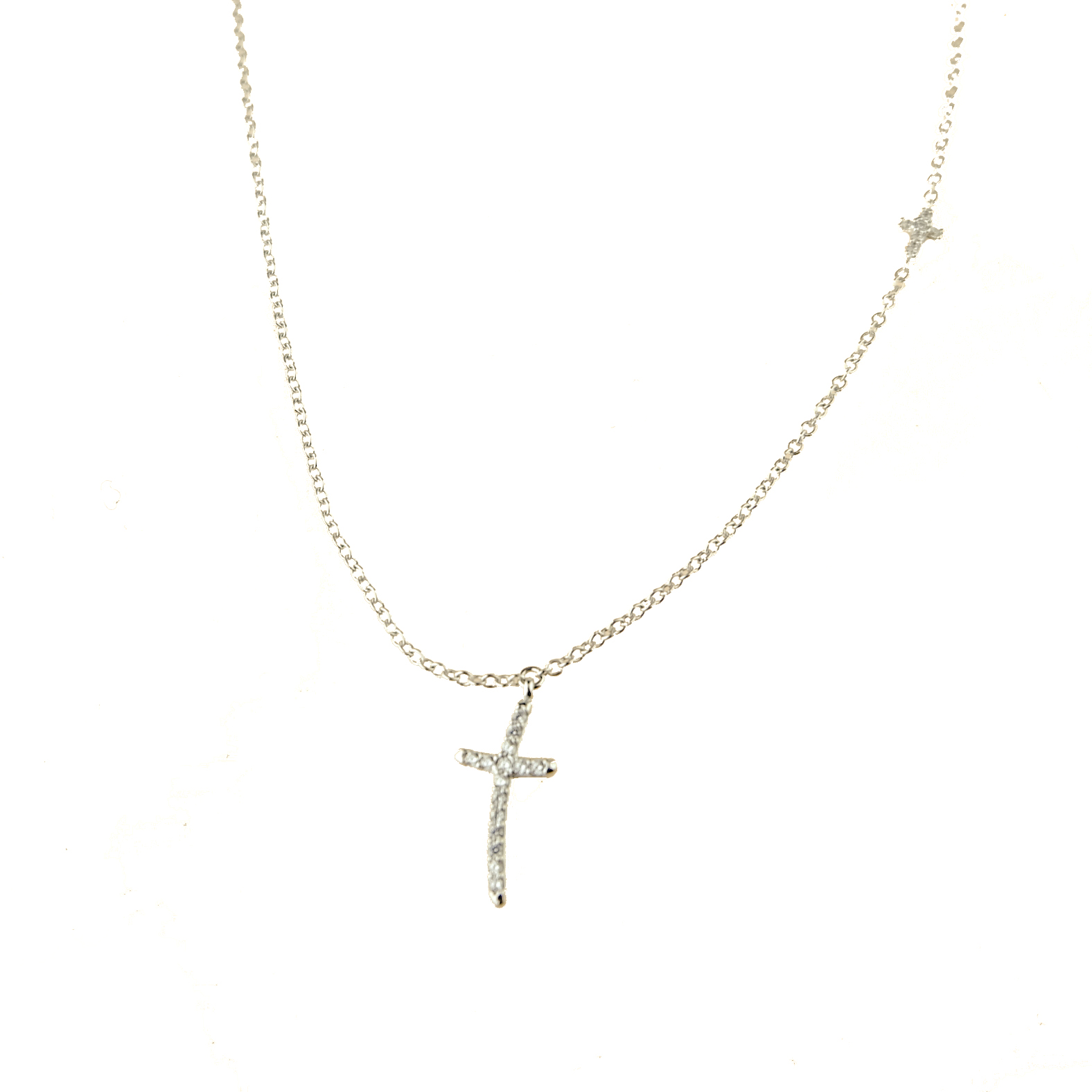 catenina-rolo-con-croce-pendente-13x10-mm-e-croce-piccola-5x4mm-pave-di-zirconi-lung-cm-42