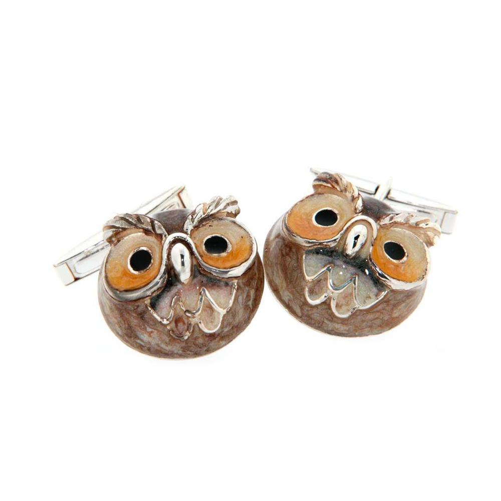 Owl cufflinks 925 silver - Italian craftsmanship - SATURNO