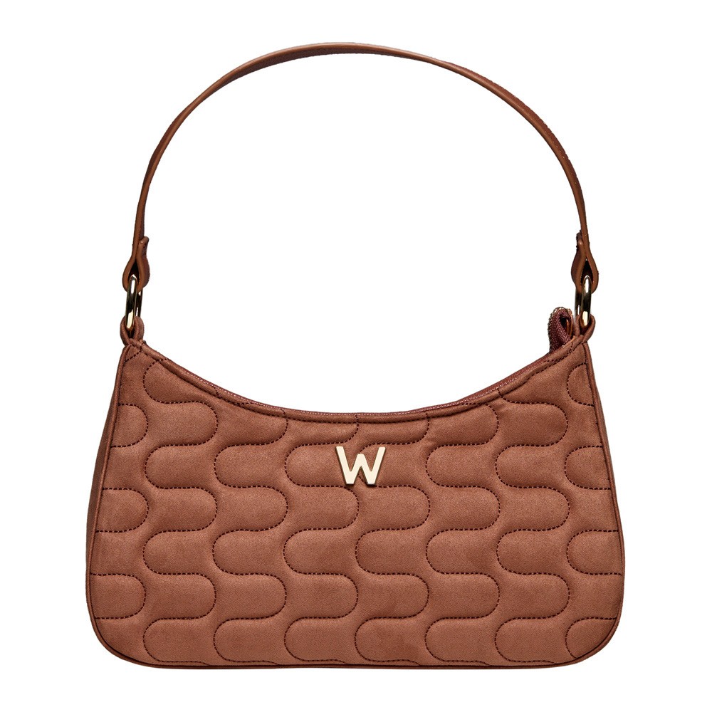  Wolf Shoulder Bag with Scarf - Nutshell Brown - WOLF