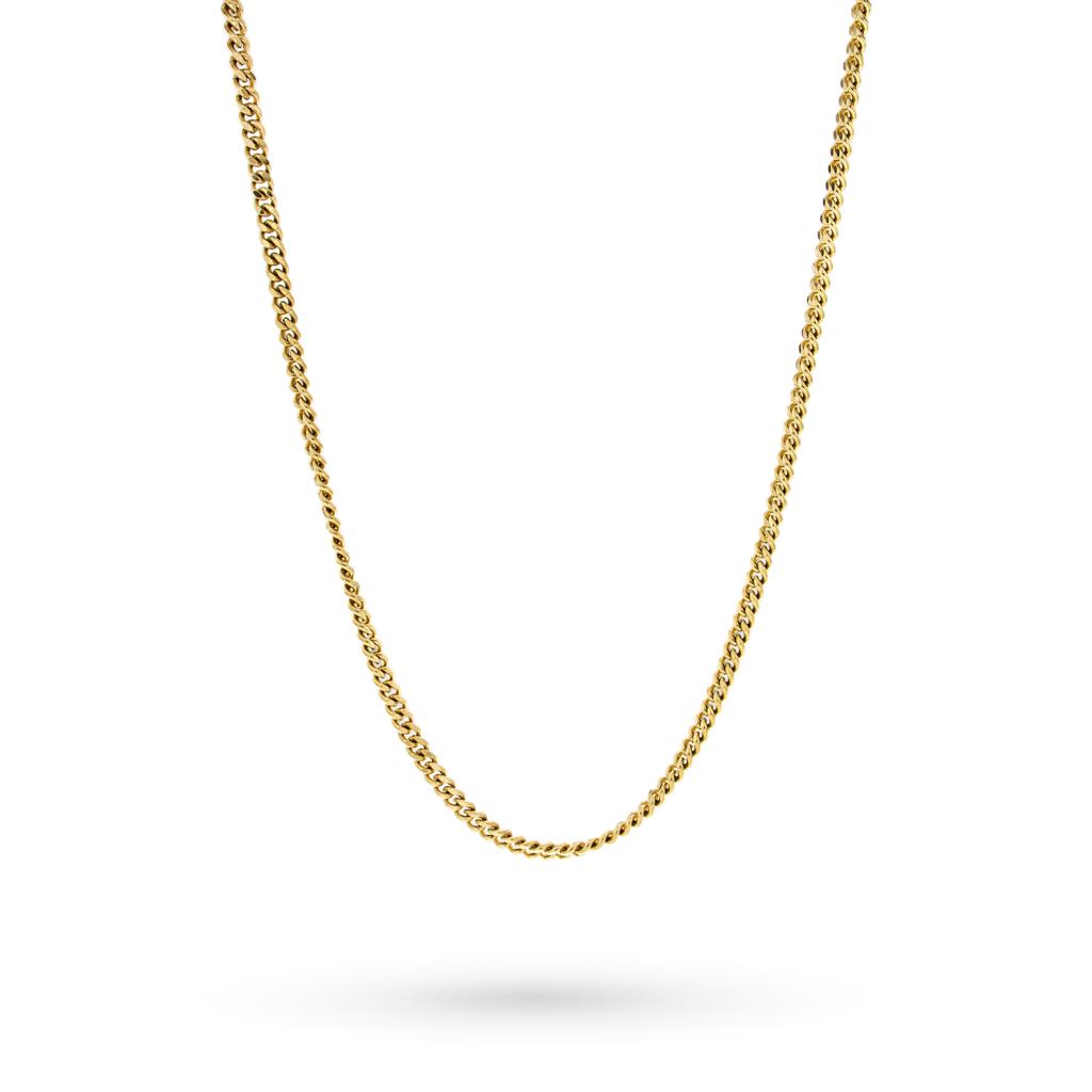 Catena da uomo oro giallo groumette piena 70cm - 