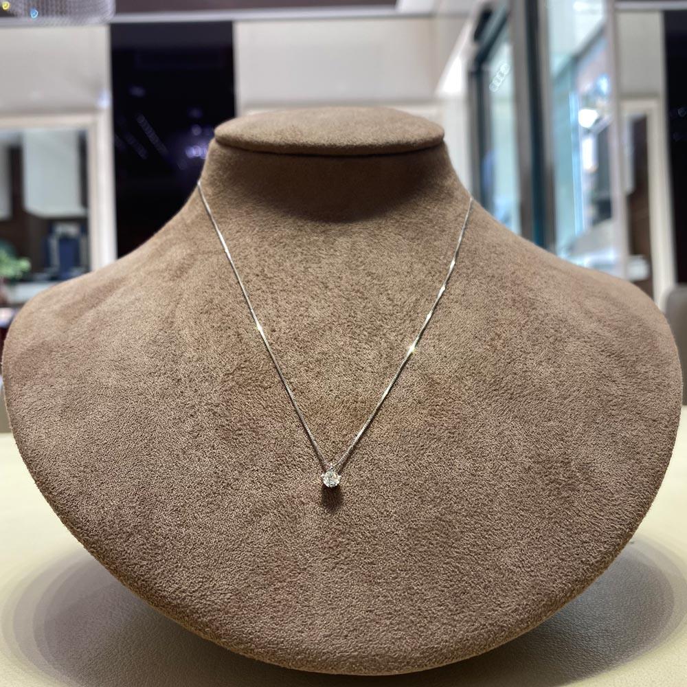  Girocollo punto luce oro e diamante 0,12ct - LELUNE