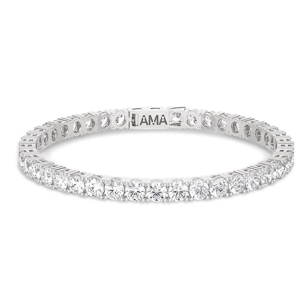 Tennis oro bianco con diamanti 7,20 Carati Lab-Grown - AMA