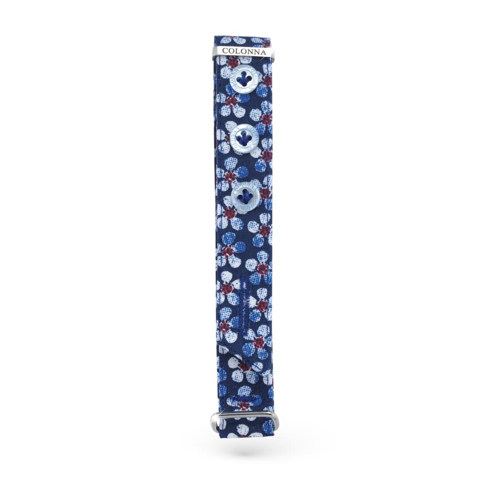 Watch strap 18mm Blue White Flowers - COLONNA