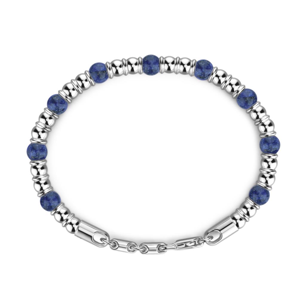  Zancan men's silver bracelet with lapis lazuli - ZANCAN