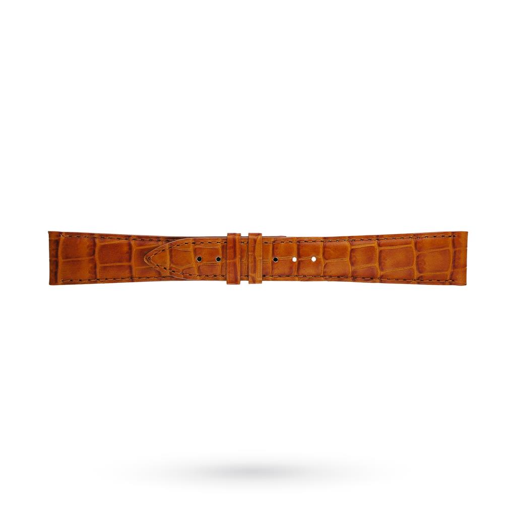 Cinturino originale Longines pelle imitazione coccodrillo gold 18-16 mm - LONGINES