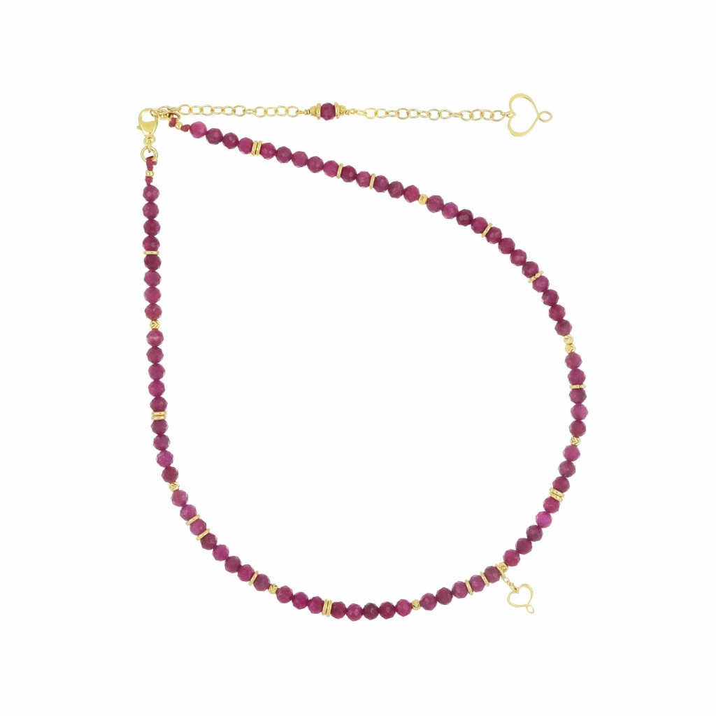 Girocollo Rubino Mini Cuore Maman et Sophie