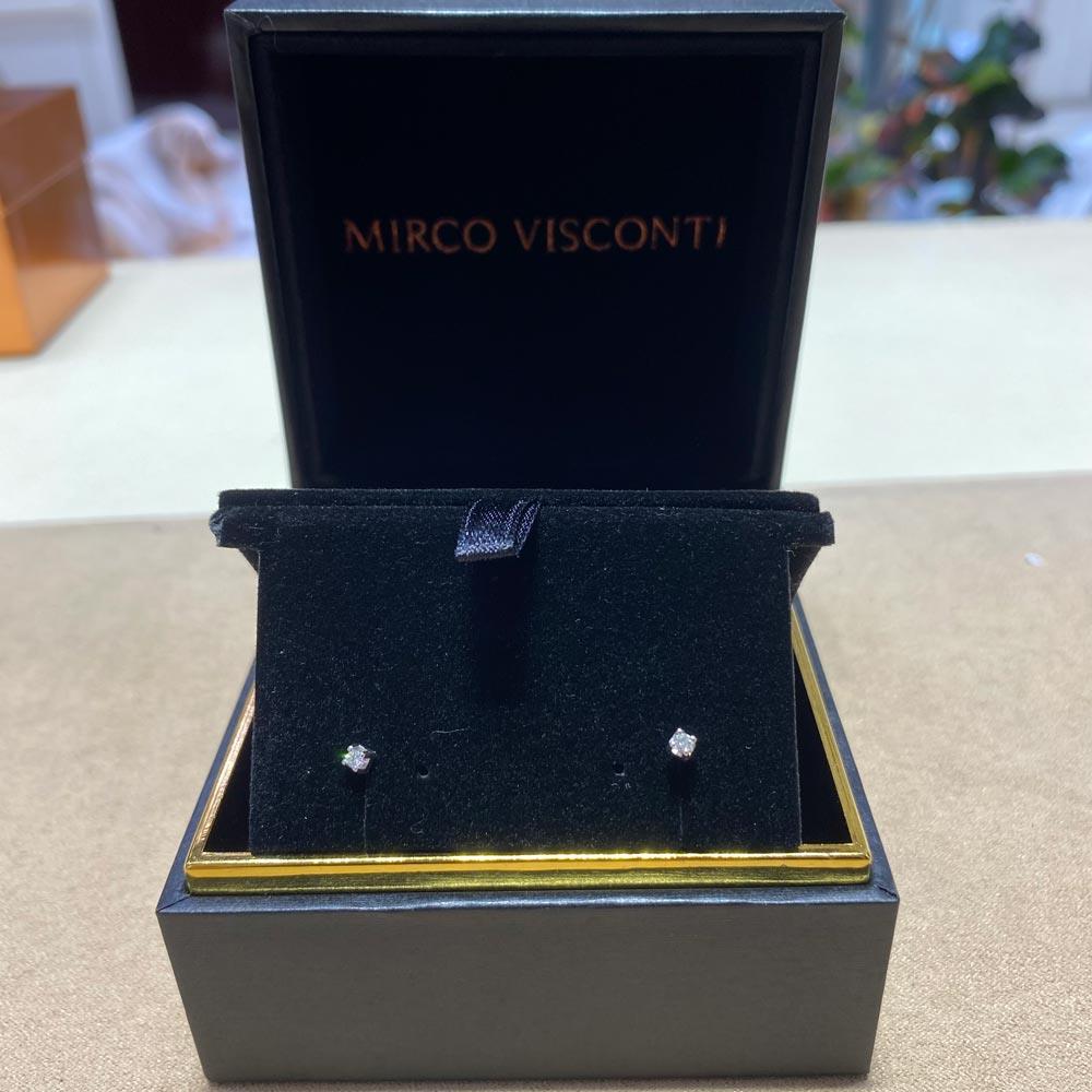  Solitaire diamond stud earrings square 0,04ct Mirco Visconti - MIRCO VISCONTI