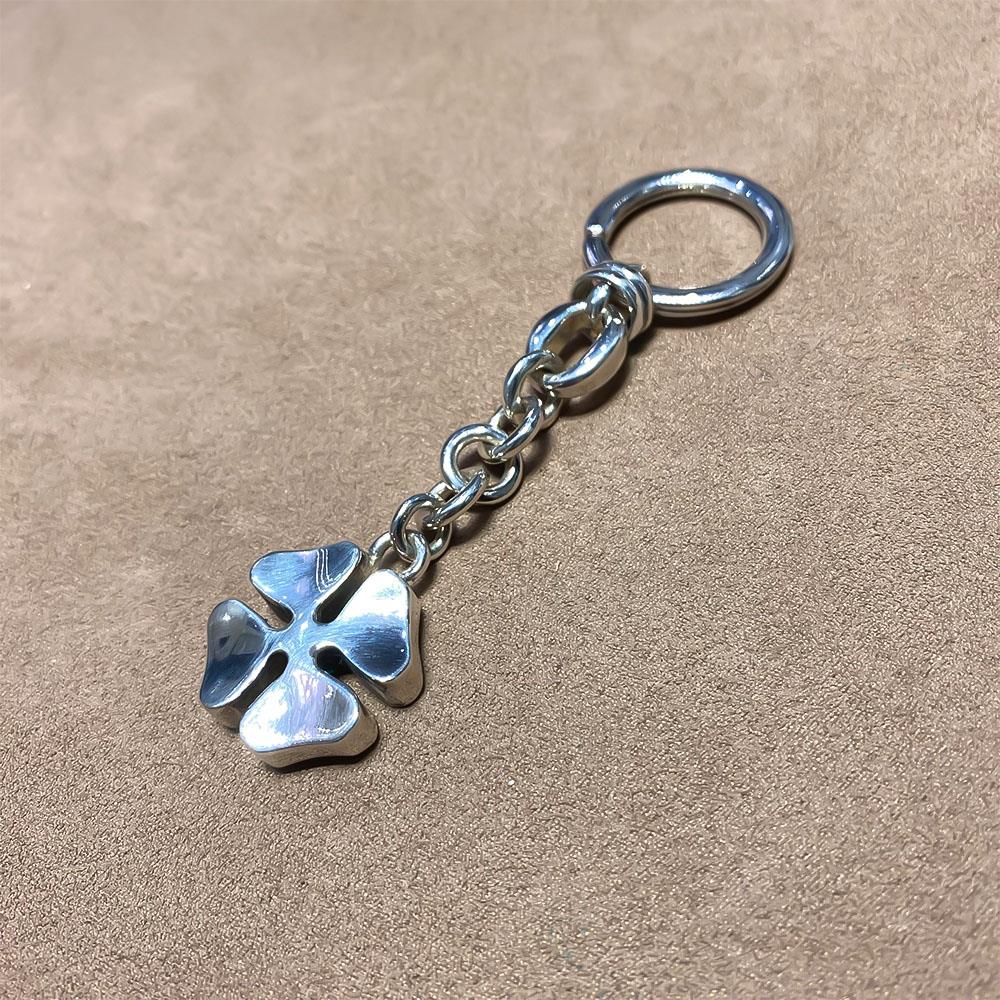 Portachiavi argento 925 quadrifoglio catena - SATURNO