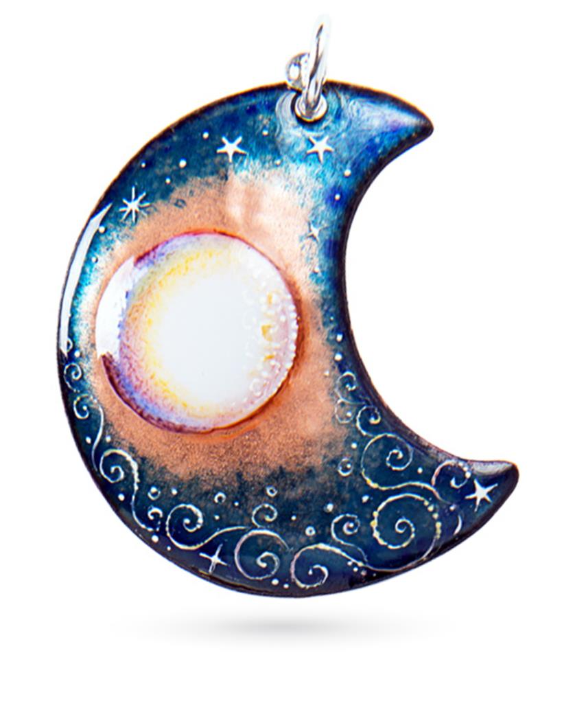 Ciondolo Gabriella Rivalta Grande Luna rame argento - GABRIELLA RIVALTA